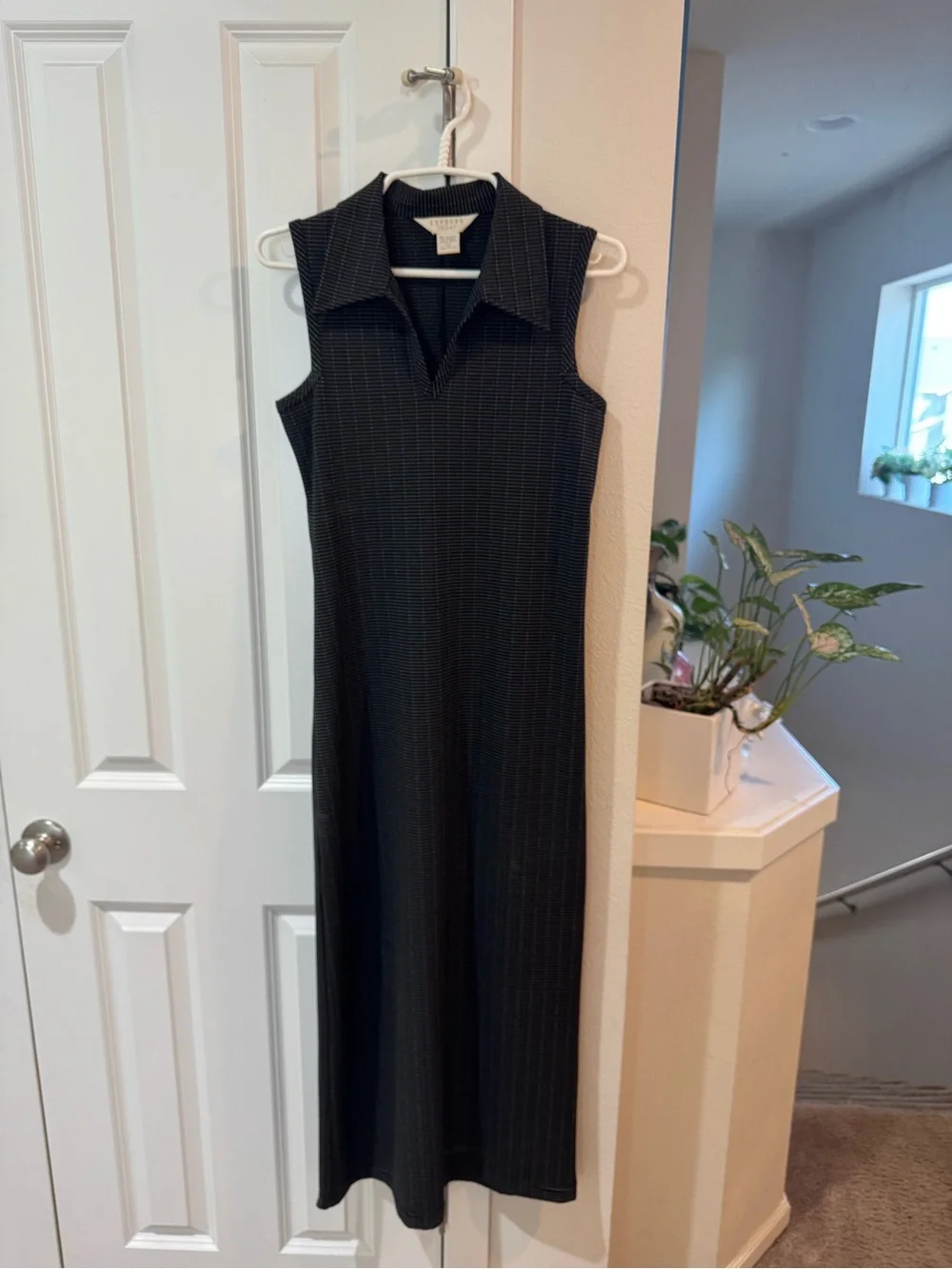 express black maxi dress Tricot Sleeveless with Collared V-Neck SALE  DRESS ChicSew Sexy Backless Side Color:Blush Pink